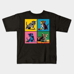 Toyger Pop Art - Cute Kitties Kids T-Shirt